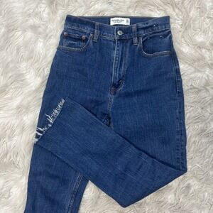 Abercrombie & Fitch High Rise Jeans - Dark Blue